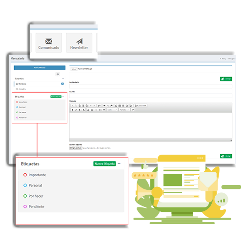 Mensajera, envo de comunicados y newsletters