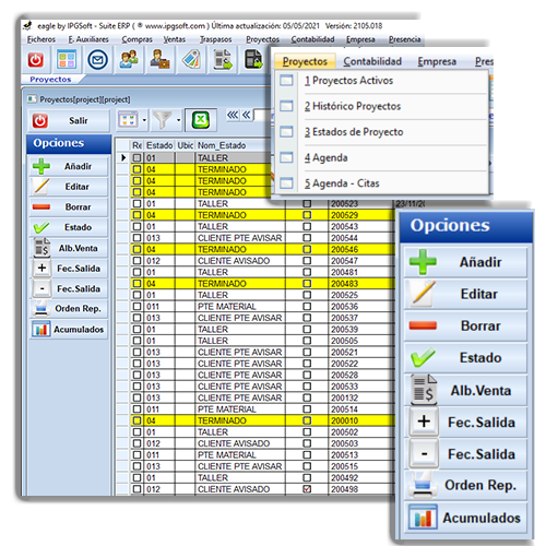 eagle erp Control de Taller